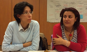 Souha Ben Othman and Wafa Francuis from l'Association des Tunisienne des Femmes Democrates 